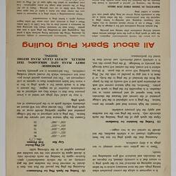 Publicity Flyer - AC-Delco, Division of General Motors, Spark Plug Testing, circa 1960