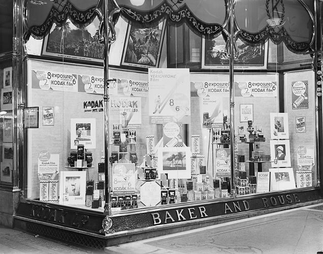 Kodak Australasia Pty Ltd, Shopfront Display, 'Kodak Film', George St, Sydney, 1932 - 1934