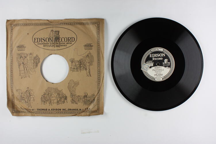 Disc Recording - Edison, Double-Sided, 'Pastorale' and 'Aria From "Pur Decesti"', 1928-1929