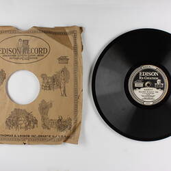 Disc Recording - Edison, Double-Sided, 'Solenne In Quest Ora' and 'Explanatory Talk', 1919-1929