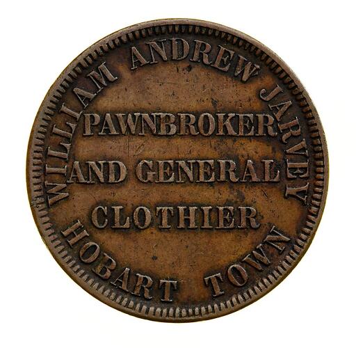 William Andrew Jarvey Token Penny