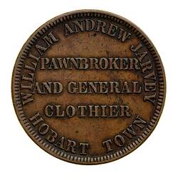 William Andrew Jarvey, Clothier & Pawnbroker, Hobart, Tasmania (?-1865)