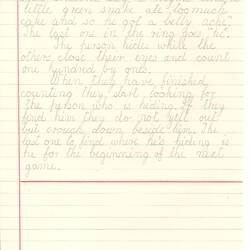 Document - Wendy Garnaut, to Dorothy Howard, Description of Hiding Game 'Sardines', 25 Mar 1955
