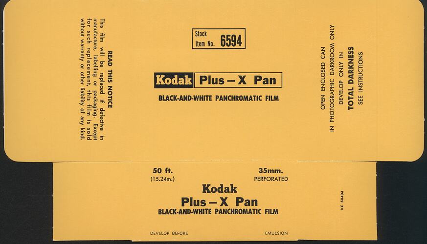 Flat-packed box with printed text.