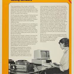 Publicity Flyer - Kodak AG, 'Kodak S-RA2500 Editing Software', Stuttgart, Germany, Aug 1986