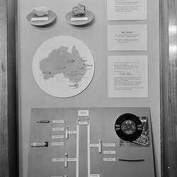 Strontium display in Queen's Hall, Institute of Applied Science (Science Museum), Melbourne, 1960s