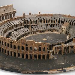 Model of cork colosseum.