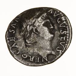 Coin - Denarius, Emperor Nero, Ancient Roman Empire, 64-68 AD - Obverse