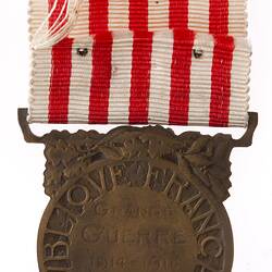 Medal - Commemorative War Medal 1914-1918, France, 1920 - Reverse
