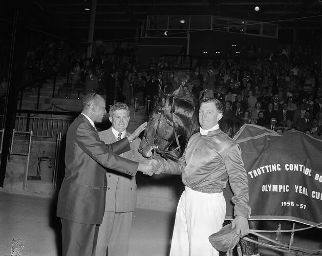Olympic Year Cup', Jockey with Horse, Melbourne, Victoria, 1956