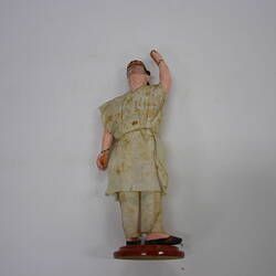Indian Figure - Man Wearing White Tunic & Trousers, Clay