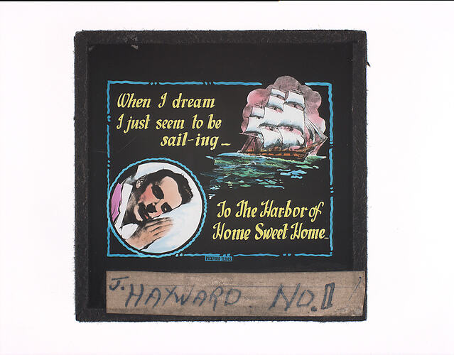 Lantern Slide - 'Home Sweet Home'