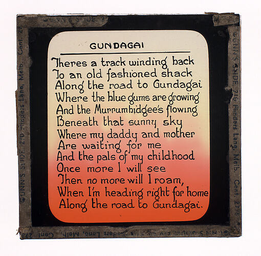 Lantern Slide - 'Gundgai'