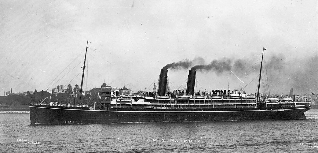 Negative - RMS Marmora, Sydney, New South Wales, Apr 1913