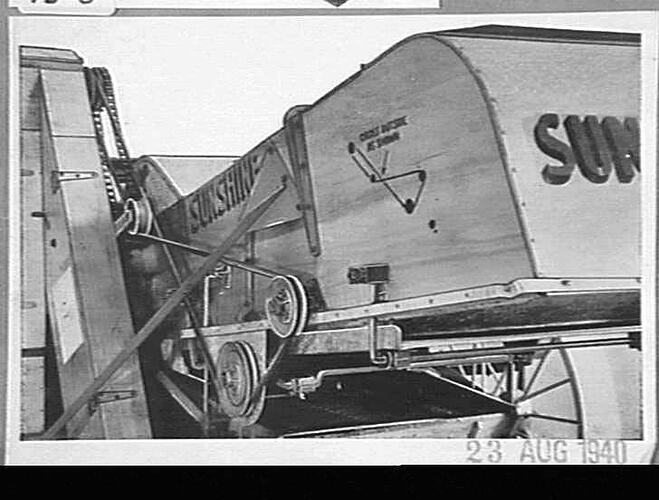 Photograph of farm machinery.