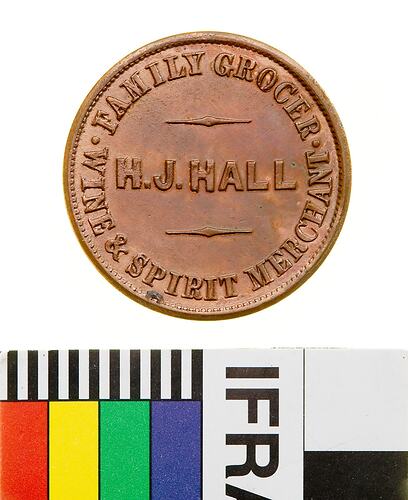 Henry J. Hall  E.F. Dease Token Halfpenny Mule