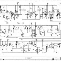 Schematic Diagram - CSIRAC Computer, 'D Register', B22581, 1948-1955