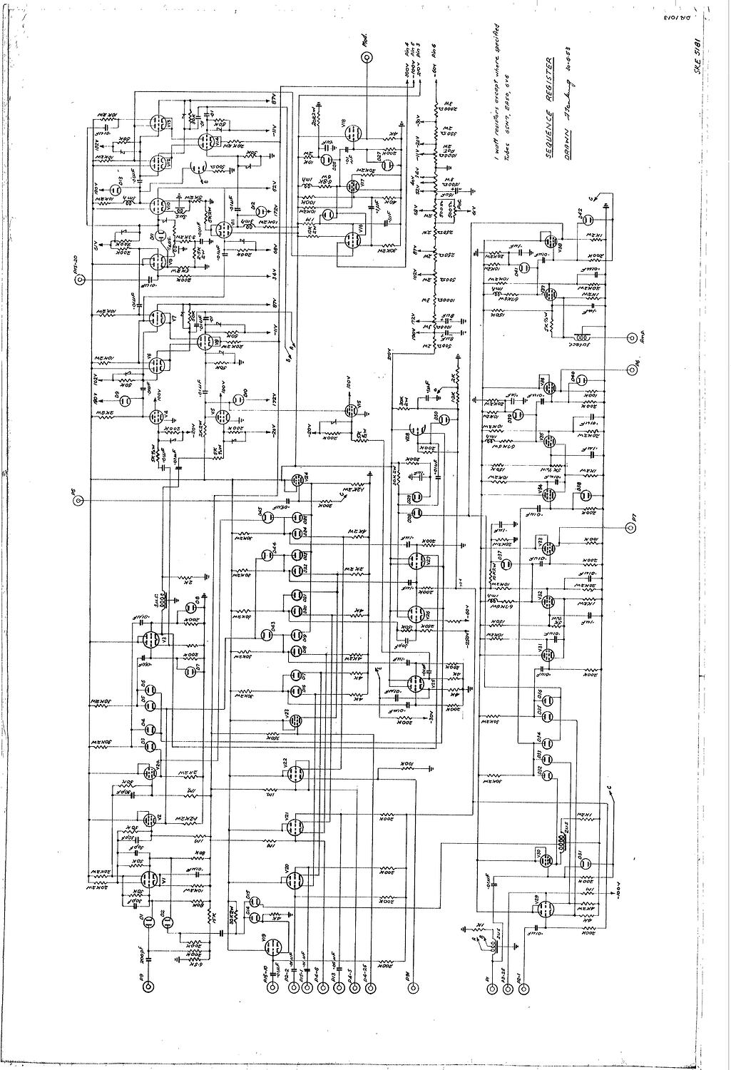 Schematic Diagram - CSIRAC Computer, 'Sequence Register', SKE5181, 30 ...