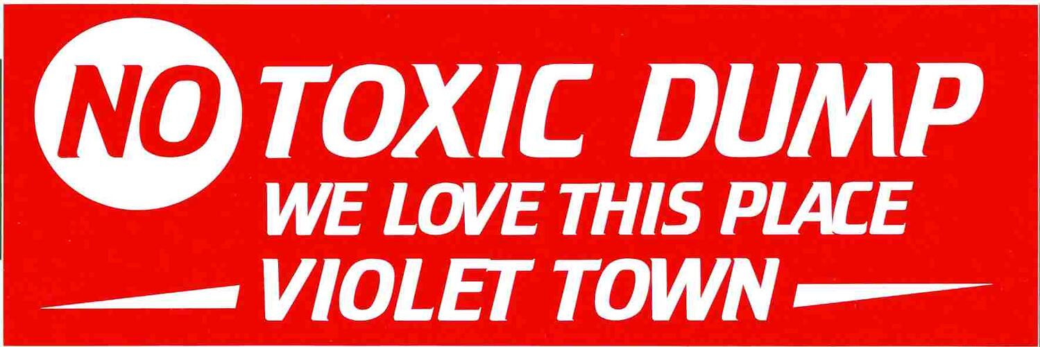 Sticker - No Toxic Dump - Women on Farms Gathering, Horsham 2004