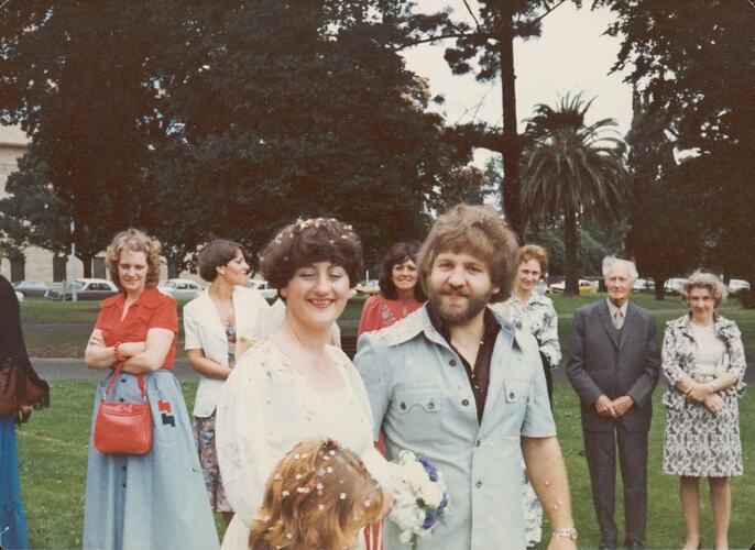 Digital Photograph - Wedding in Fitzroy Gardens, 1975