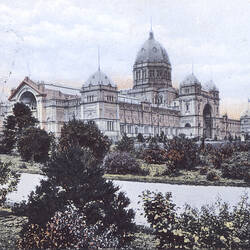 Postcard - South West Facade, Exhibition Building, Melbourne, circa 1906
