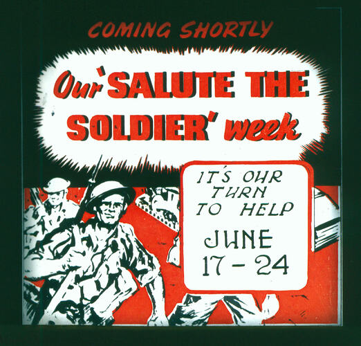 Lantern Slide - 'Our "Salute the Soldier" Week'