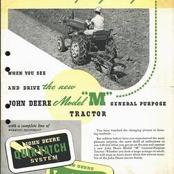 John Deere Model M Tractor