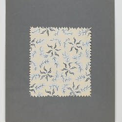 Artwork - Design for Textiles, Flowers & Leaves, Grey & Black, circa 1950s