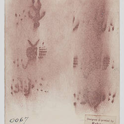 Greeting Card - Animal Shapes & Lines, Brown & Mustard, No. 0067, circa 1949-1955