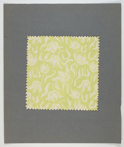 Artwork - Design for Textiles, Flowers & Leaves, Green, circa 1950s