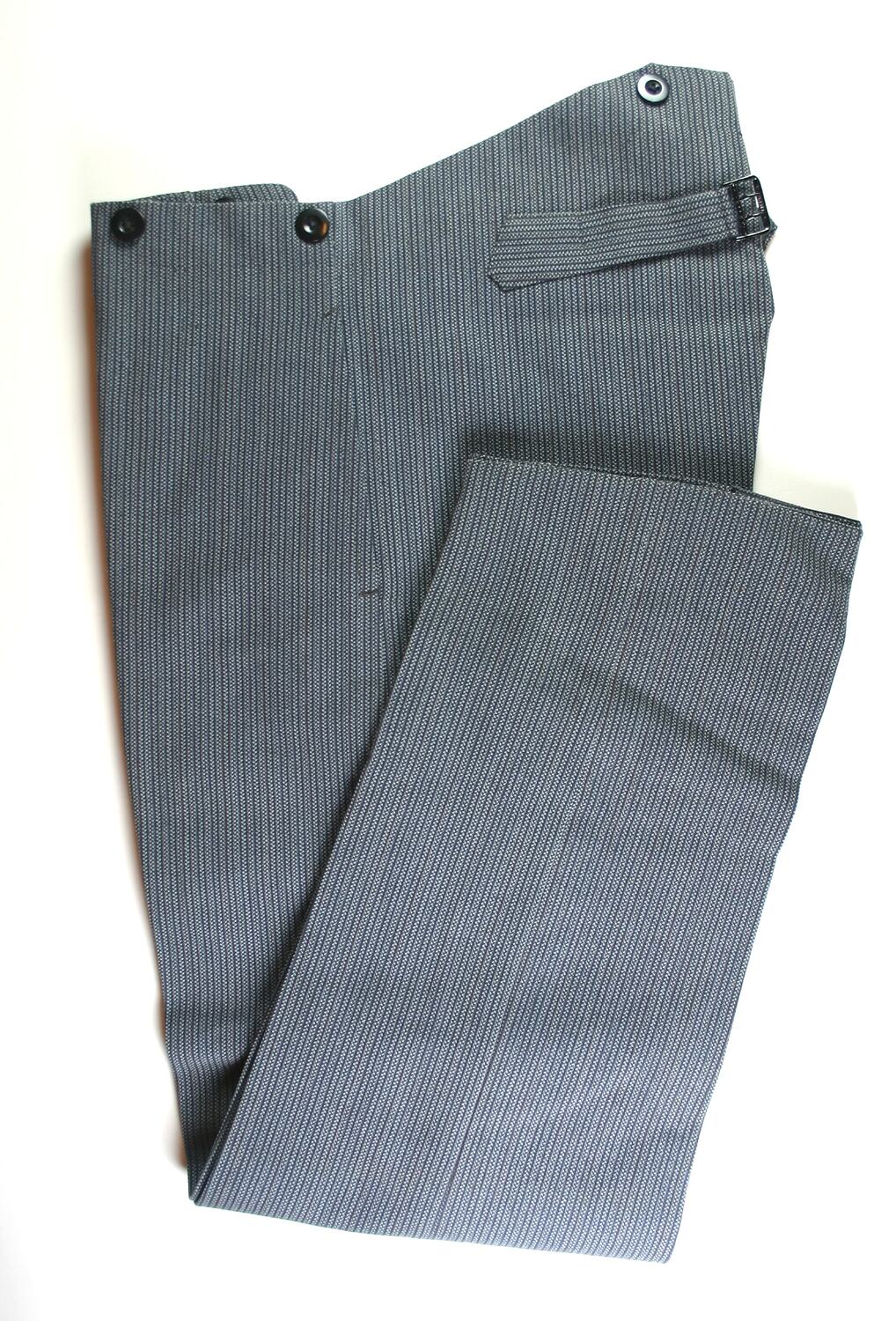 Grey and white sales striped trousers