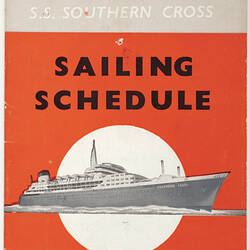 Sailing Schedule - SS Southern Cross, Shaw Savill Line, May 1959