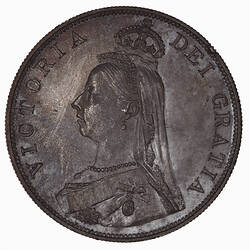 Coin - Double-florin, Queen Victoria, Great Britain, 1888 (Obverse)