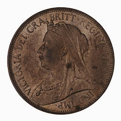 Coin - Halfpenny, Queen Victoria, Great Britain, 1900
