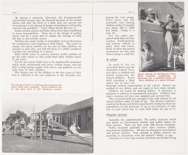 Booklet - Facts About Health and National Fitness in Australia, Jan 1957