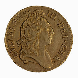 Coin - Half-Guinea, William III, Great Britain, 1698 (Obverse)