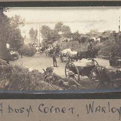 Photograph - 'A Busy Corner, Warloy', France, Sergeant John Lord, World War I, 1916-1917