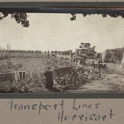 Photograph - Transport Line in Herissart, France, Sergeant John Lord, World War I, 1916