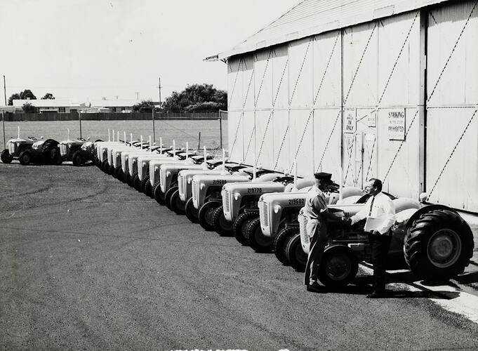 Photograph - Massey Ferguson, MF 35 Tractors at RAAF Base, Australia, circa 1960s