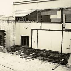 Photograph - Demolition of Director's Office, Exhibition Building, Melbourne, 1977