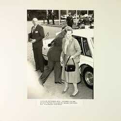 Photograph - Commonwealth Heads of Government Meeting, Arrival of The Right Honourable Margaret Thatcher MP, Centennial Hall, Royal Exhibition Building, Melbourne, 30 Sep-7 Oct 1981