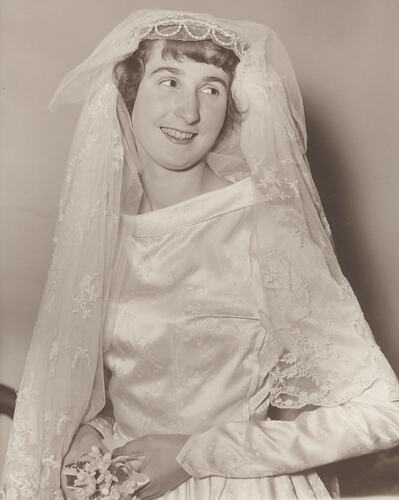 Wedding Portrait, Nancy Jean Davies Billington, Ascot Vale, 1958