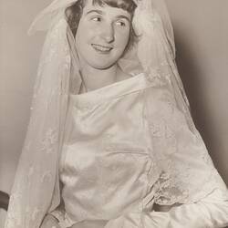 Digital Photograph - Wedding Portrait, Nancy Jean Davies Billington, Ascot Vale, 1958
