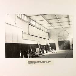 Photograph - Central entrance to eastern annexe, Exhibition Building, Melbourne, 1971.