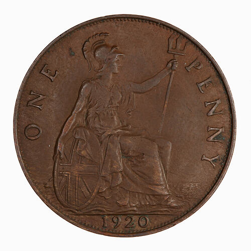 Coin - Penny, George V, Great Britain, 1920 (Reverse)