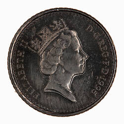 Coin - 5 Pence, Elizabeth II, Great Britain, 1995 (Obverse)