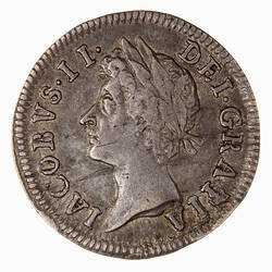 Coin - Twopence, James II, Great Britain, 1686 (Obverse)
