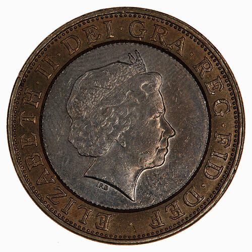 Coin - 2 Pounds, Elizabeth II, Great Britain, 1998 (Obverse)
