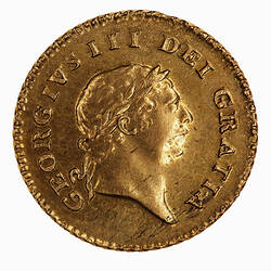 Coin - Third-Guinea, George III, Great Britain, 1810 (Obverse)