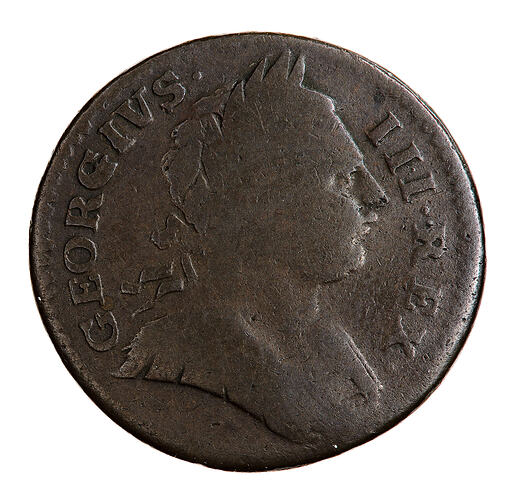 Coin - Farthing, George III, Great Britain, 1773 (Obverse)